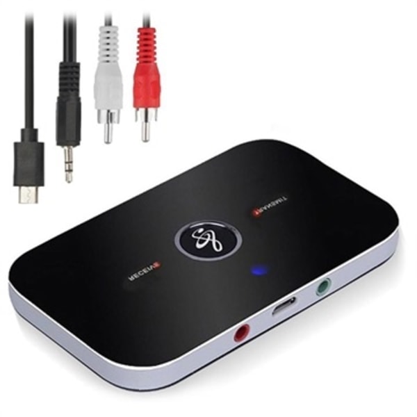 2-i-1 Bluetooth 5.0 Ljudsändare / Mottagare B6 - Svart Svart