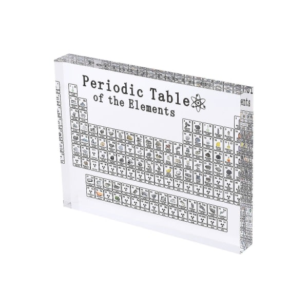 Periodiska systemet för element, akryl tabell display prydnad