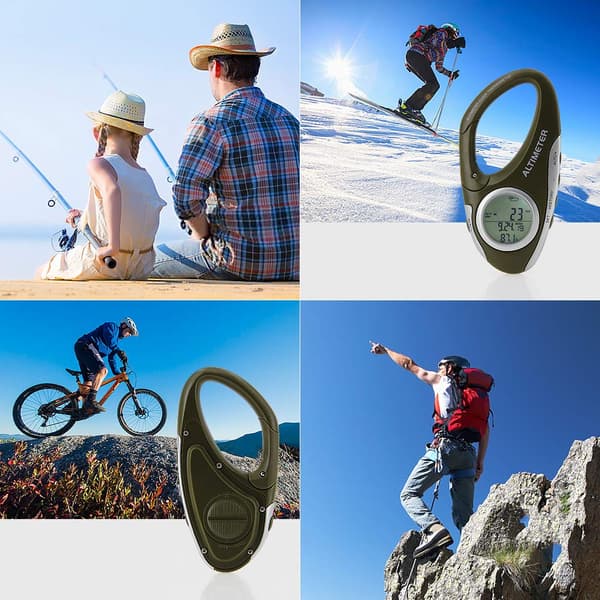 Barometer Höjdmätare Termometer Metrisk höjdmonitor för camping utomhussporter, multifunktion