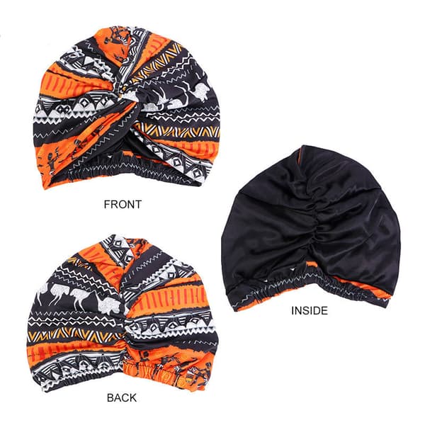 Simulerad sidenfodrad cross twist cap (9 färger)
