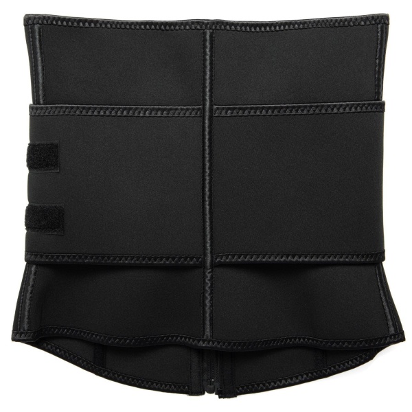 Waist trainer med kardborreband, svart - L Svart L