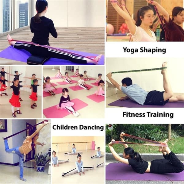 Resistance Band Yoga Stretch Strap Elastiskt bälte BLÅ 1 ST