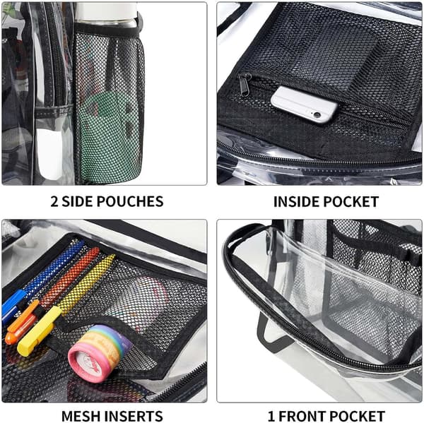 Vorspack Clear Backpack Heavy Duty PVC Transparent Ryggsäck