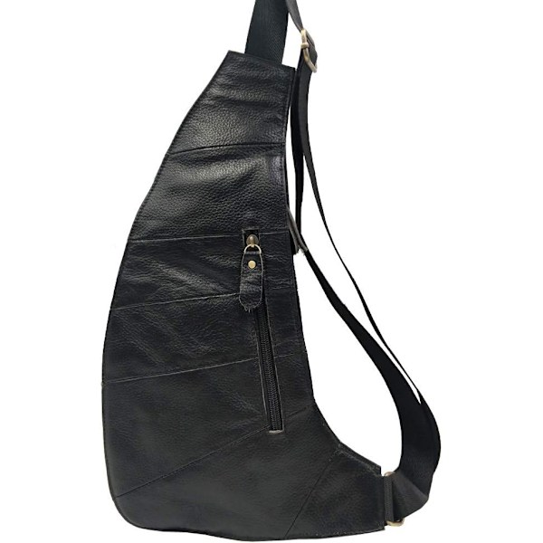 Axelremsväska i läder Crossbody Herr Dam Resor Utomhussporter, Ryggsäck