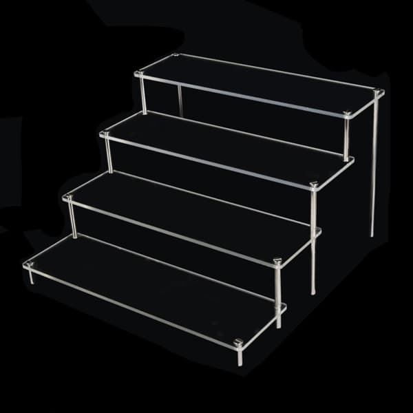 Tier Akryl Rack Parfym Makeup Organizer Risers Hyllor Showcase 4 stege
