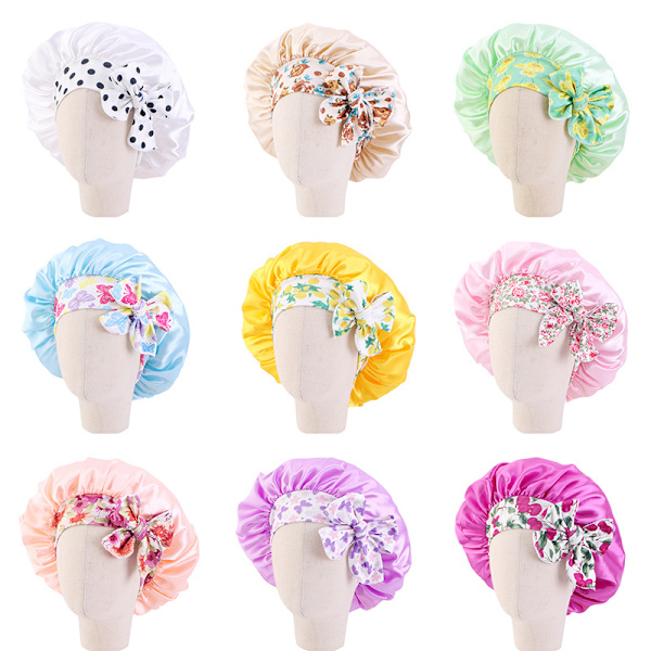 Barns satinhatt cap (rosa)