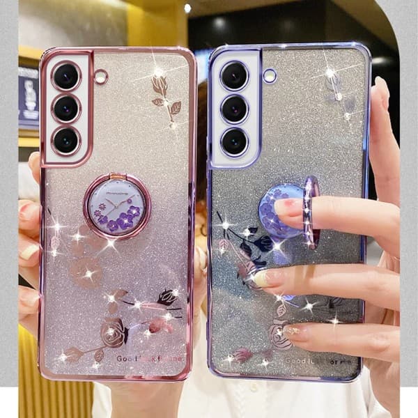 Case till Samsung Galaxy S23 - 360° Ringställ - Silikon - Case lutning blå
