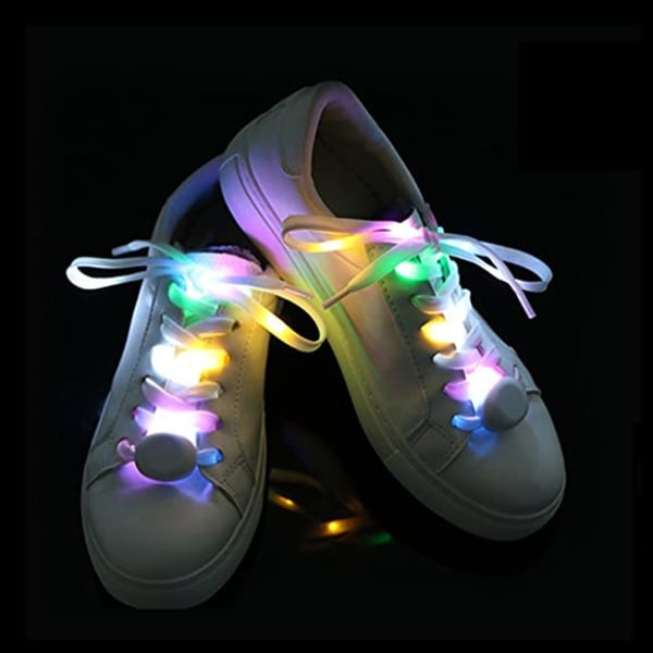LED skosnören lyser upp nylon blixt lysande skosnören för korg