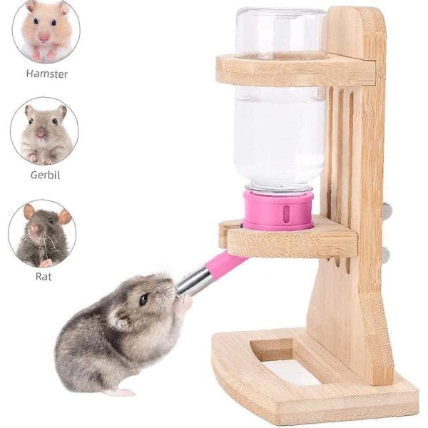 1st Hamster Dispenser Flaska 120ml No Drip Plast Hängande Vattenflaska Animal Auto Water Dispenser För Hamster Igelkott Kanin Rosa Hamster Leksaker