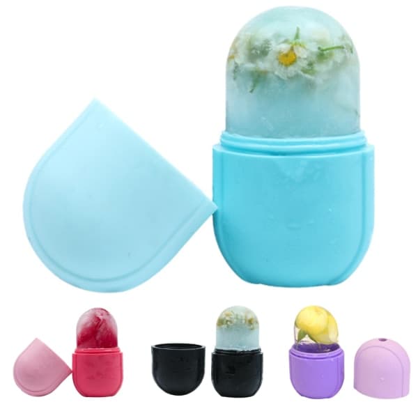 Ice Rollers Massager Silikonkubkontur Robust och praktisk blå