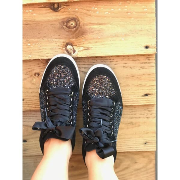 Silk Satin Skosnören black