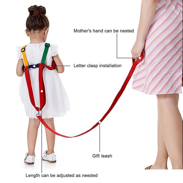 2In1 Baby Safety Walking Sele Barnkoppel Walking Hand Bälte