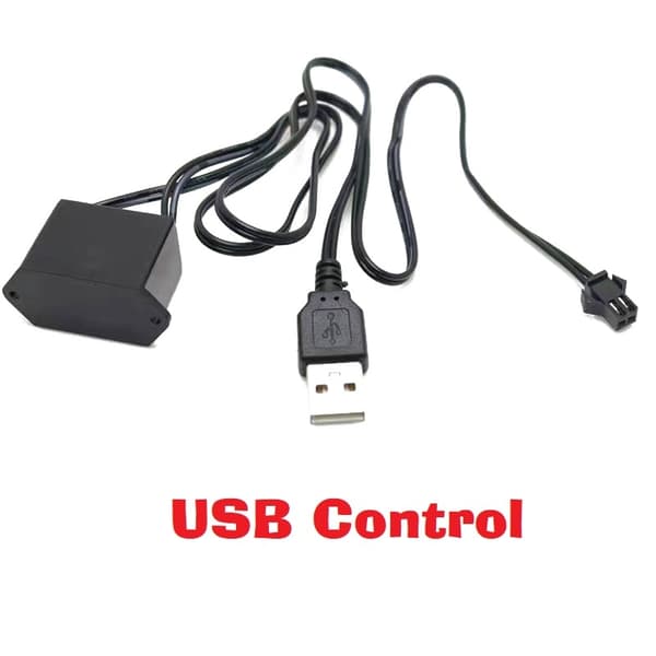 Neon LED bil interiörbelysning Strips USB -enhet Plugg Adapter Styrenhet Bil LED Strip Light