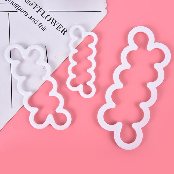 Tårtdekoration Plast Rosbakning Konditorivaror Blomfondant C