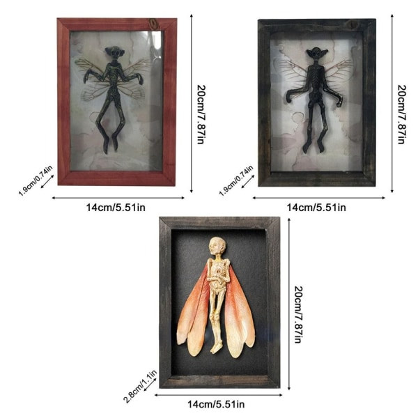 Gotisk inredning fotoram Fairy Skeleton Witchy Decor 01 01 01