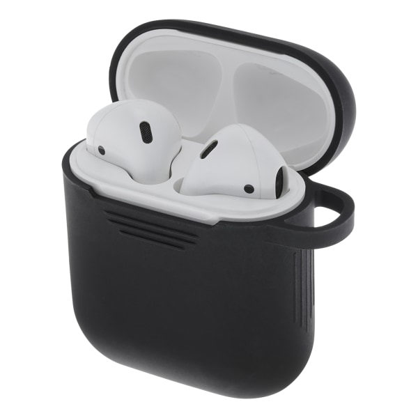 Silikonskal för AirPods, mjuk, nyckelringshål, greppvänlig