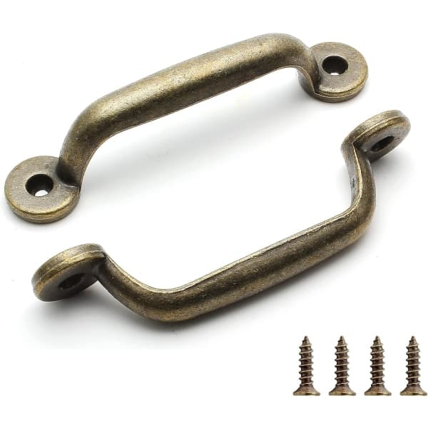 10 st zinklegering raffinerat vintage draghandtag. Gate Pull Antik