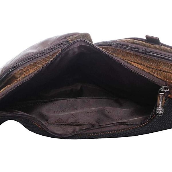 Läderryggsäck för män Kvinnor Utomhusresor Camping Fiske Vandring Crossbody Shoulder Chest Pack