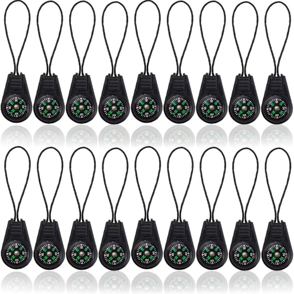 25PCS Mini Outdoor Camping Vandring Överlevnadskompass för nödöverlevnad, nyckelring