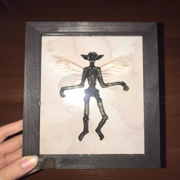 Gotisk inredning fotoram Fairy Skeleton Witchy Decor 01 01 01