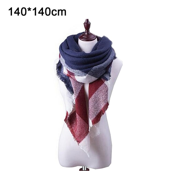 Moderutig filtscarf Damer Stor överdimensionerad, vitt kaffe