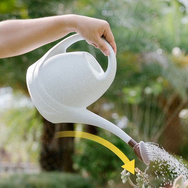 Handhållen vattenkanna trädgårdsredskap stor kapacitet hållbar hushålls lätt bevattningsmaskin gul