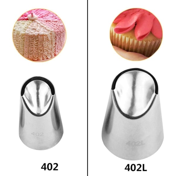 Set Set med munstycken i rostfritt stål för Cake D