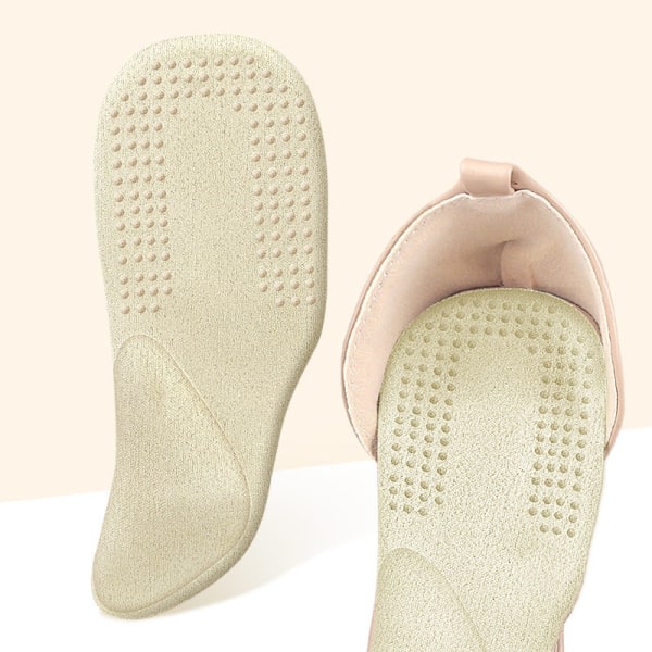 1 par stödsulor Självhäftande osynliga anti-slip bakre pad Beige