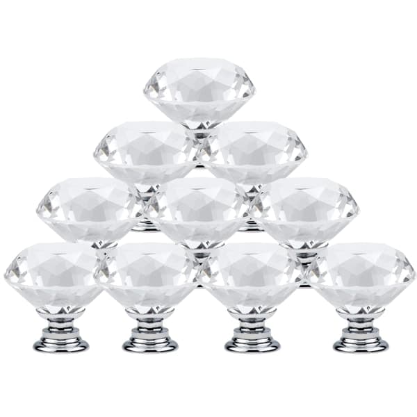 Diamantformade dörrknoppar 12 st