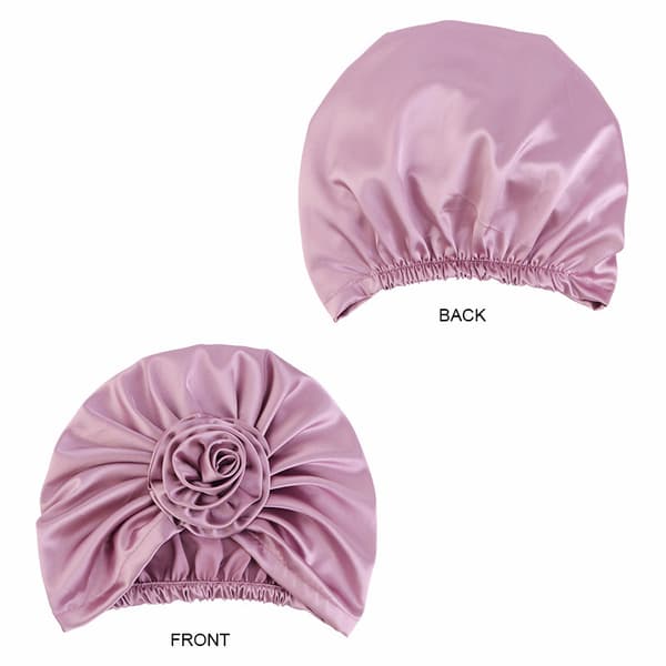 Simulering av cap med blommössa med turban (marinblå)