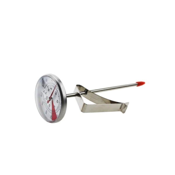 Mattermometer i rostfritt stål med clips baktermometer