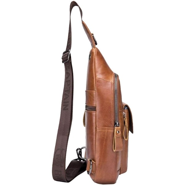 Axelremsväska i läder Crossbody Herr Dam Resor Utomhussporter, Ryggsäck