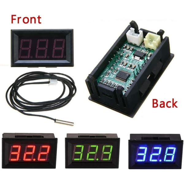 Fläktvärmare Digital termometer 12V Mini Temperaturtestare