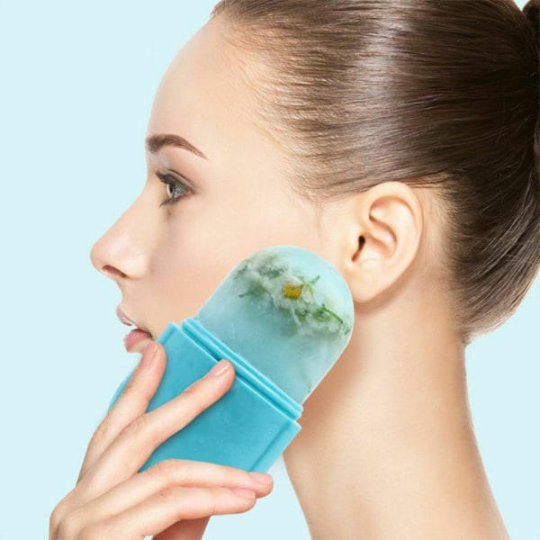 Skönhet Silikon Ice Cube Massager Face Ice Roller Hudvård purple