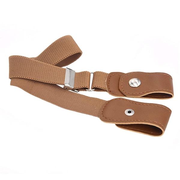 Elastiskt bälte utan bältesspänne - Beige Beige one size