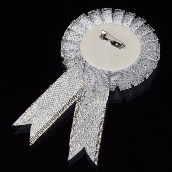 st/ set Bröllopsfest Tyll Spets Mantilla Badge Sash Rosett Bröllopstillbehör