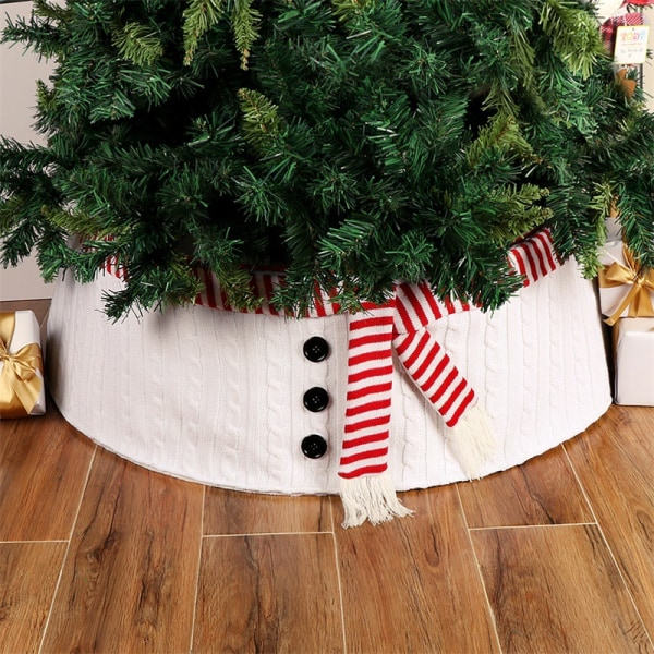Julgranskjol Vit ullscarfstil Julgran d