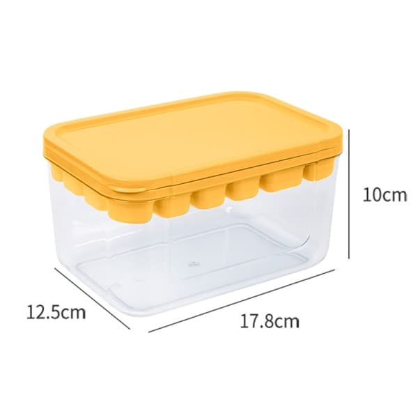 Isbitsbricka med lock, Lätt att släppa, Stapelbar Hållbar is yellow