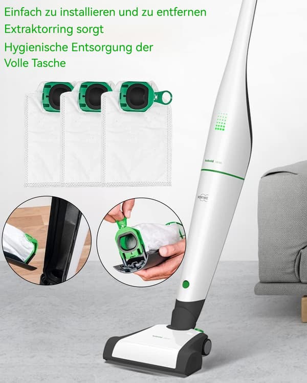 10 Vorwerk dammsugarpåse Kobold VB100 ersättningsdammsugare