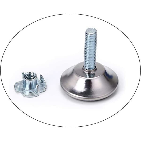 12 st möbeljackfötter, M10 x 24mm justerbara möbelben,