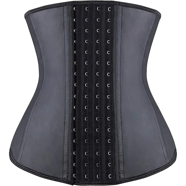 Waist trainer för kvinnor Latex korsetter med underbyst Cincher svart M