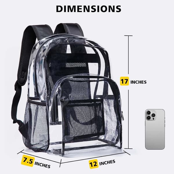 Vorspack Clear Backpack Heavy Duty PVC Transparent Ryggsäck