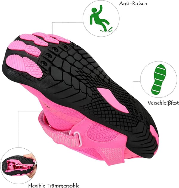 Strandskor, sportvattenskor yogaskor (rosa röda) 41EU rose red 41EU