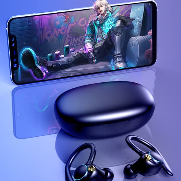 Trådlösa hörlurar Bluetooth 5.2, brusreducerande