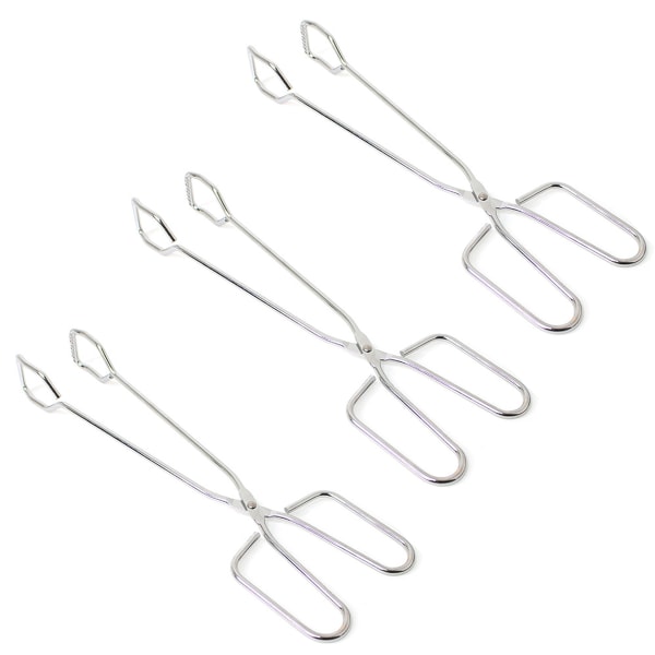 3-pack mattång i rostfritt stål Sax Matlagningstång BBQ-tång Kök Utomhuscamping-Silver