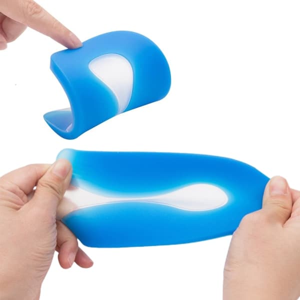 1 par silikon U-formad innersula Kudde Correction Heel Pad L