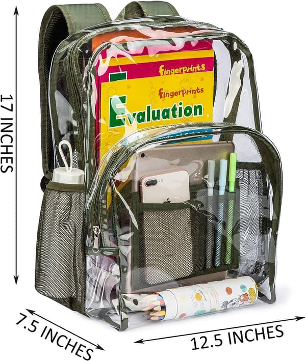 Vorspack Clear Backpack Heavy Duty PVC Transparent Ryggsäck