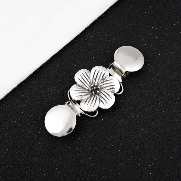 2-pack blommig kofta Clips Pins Sweater Sjal Hållare