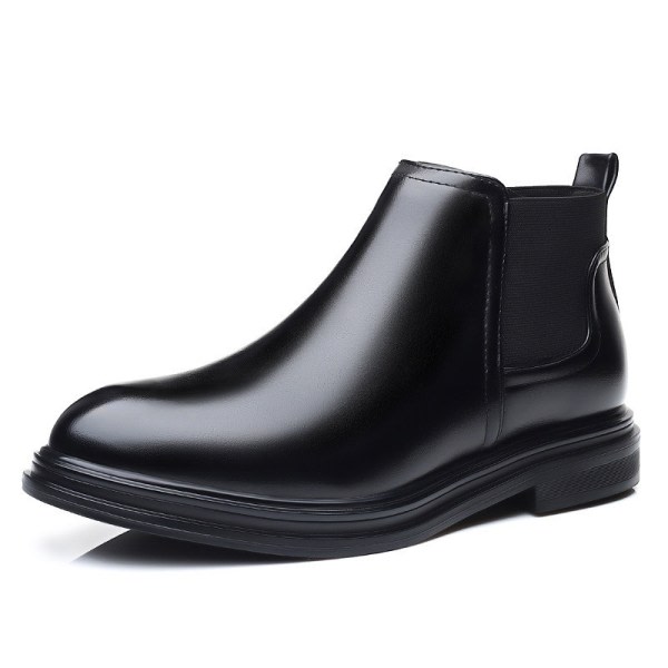 Herr Casual Pull On Chelsea Boot Walking Waterproof Dress Boots Svart 47