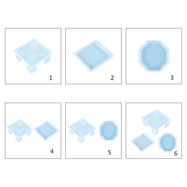 Underlägg Förvaringslåda Form Cup Mat Mugg Pad Underlägg Form DIY